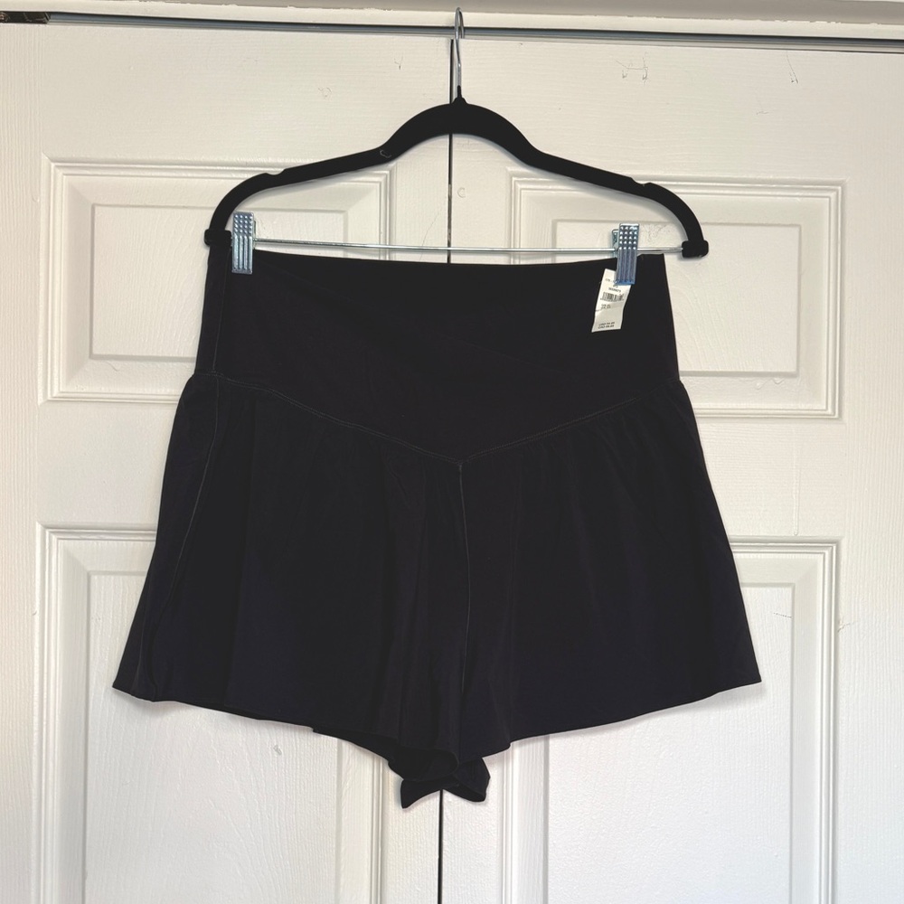 Aerie Offline Black Tennis Skirt With Shorts